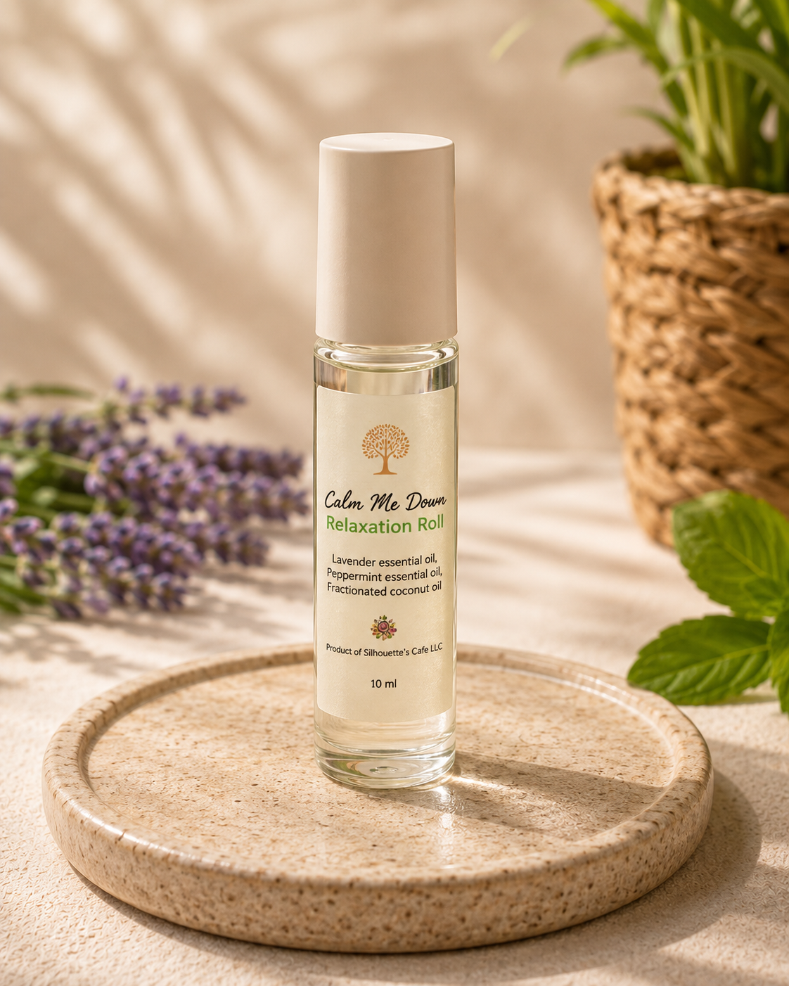 Calm Me Down lavender and peppermint essential oil roll-on